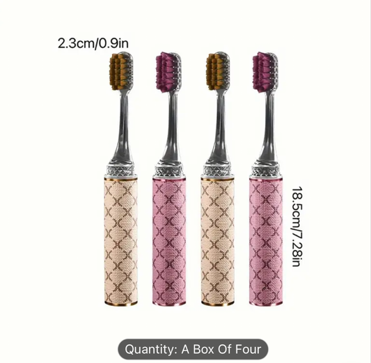 Luxury 4pc Travel Toothbrush set