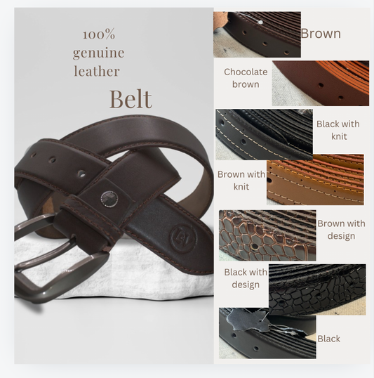 Men's leather belt