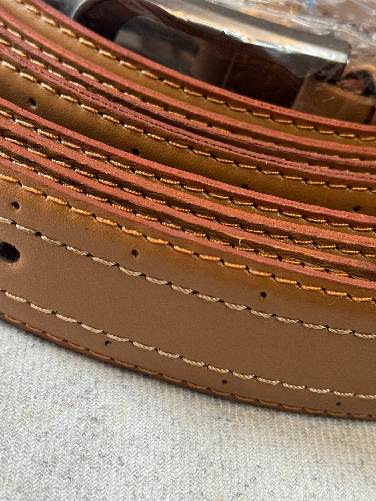 Men's leather belt